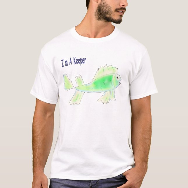 T-shirt Les poissons mignons avec moi suis un texte de (Devant)
