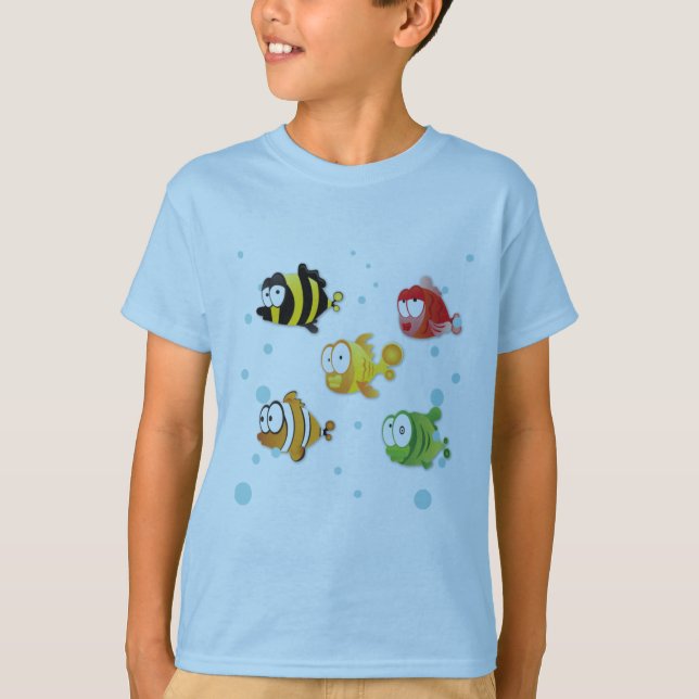 T-shirt Les Poissons Nagent dans la Mer (Devant)