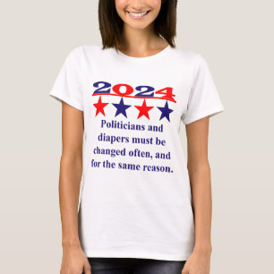 T-shirt Les Politiciens Et Les Diaporètes Doivent Souvent 