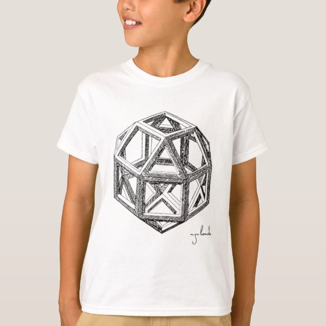 T-shirt Les polyèdres de Leonardo (Devant)