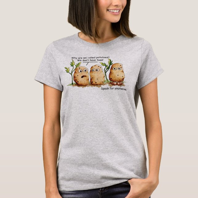 T-shirt Les pommes de terre cuites ont des orteils amusant (Devant)