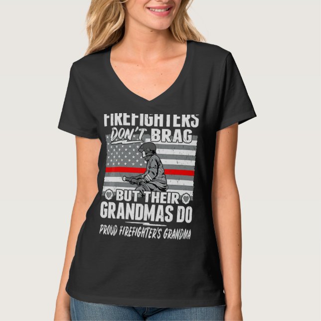 T-shirt Les pompiers ne freinent pas la fierté de l'arme à (Devant)