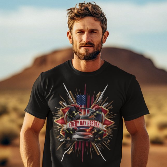 T-shirt Les pompiers Secourent un accident de voiture (Créateur téléchargé)