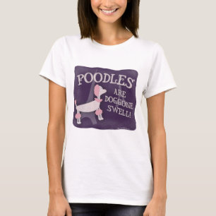 T-shirt Les Poodles Sont Swell Jote Retro Caractère Cartoo