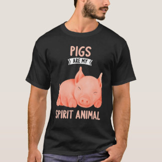 T-shirt Les porcs sont mon esprit Animal Pig