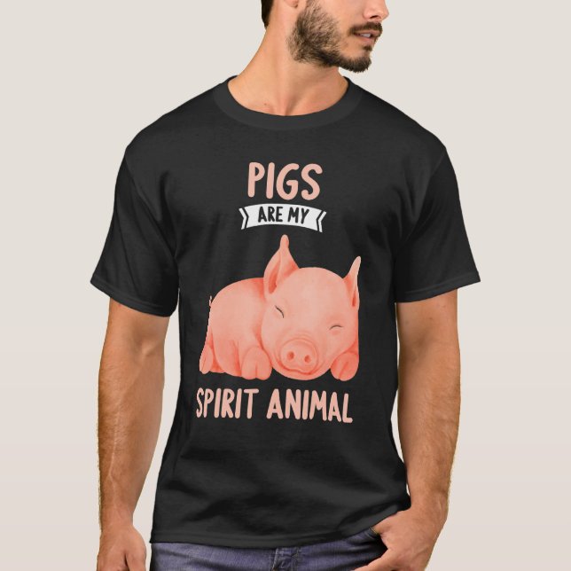 T-shirt Les porcs sont mon esprit Animal Pig (Devant)
