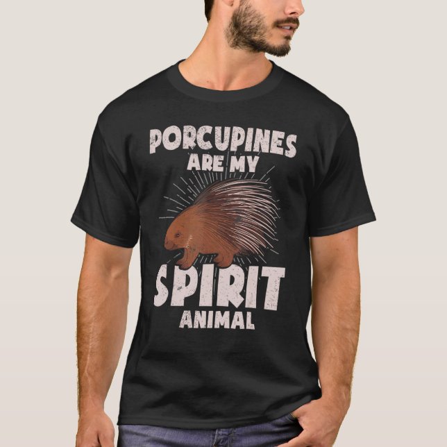 T-shirt Les Porcupines sont mon Esprit Animal (Devant)