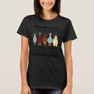 T-shirt Les poules et canards me rendent heureux Les gens
