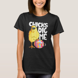 T-shirt Les poules me creusent Drôle OEufs de Pâques Chass