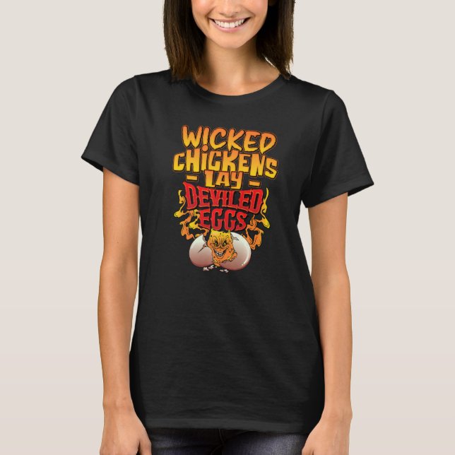 T-shirt Les Poulets Malins Possèdent Des Oeufs Dévastés Po (Devant)