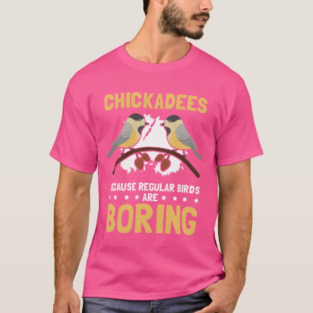 T-shirt Les poulets parce que l'oiseau Chickadee garçon (Devant)