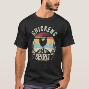 T-shirt Les poulets rétro vintage sont mon animal spiritue