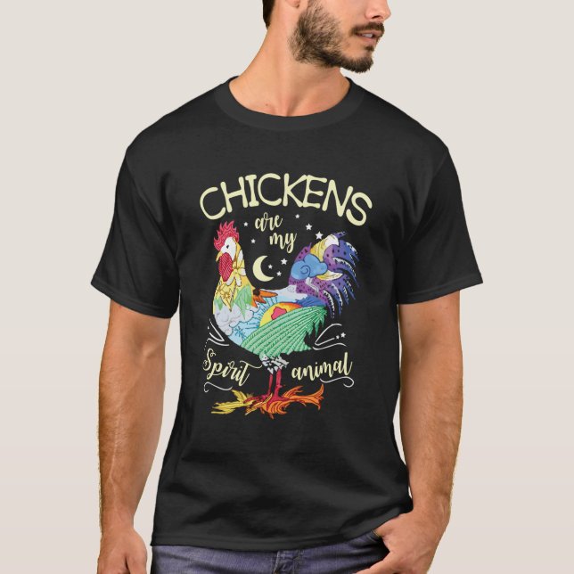 T-shirt Les poulets sont mon esprit animal (Devant)