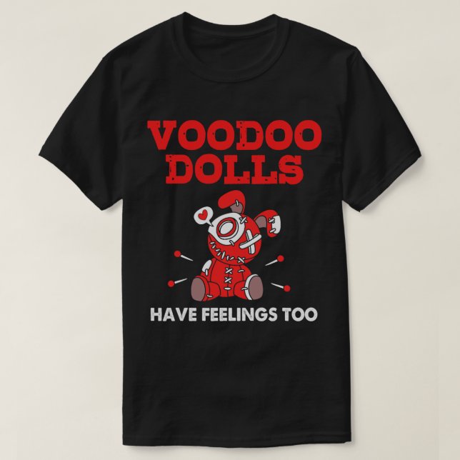 T-shirt Les Poupées Emo Voodoo Ont Le Sentiment D'Hallowee (Design devant)
