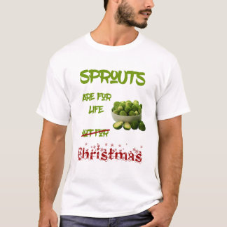 T-shirt Les pousses sont pour la vie – Noël vegan drôle