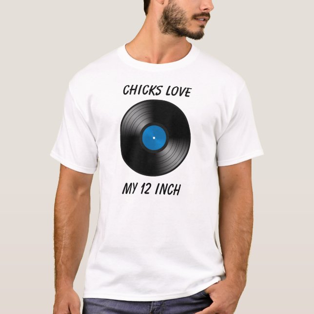 T-shirt Les poussins aiment mon 12 pouces (Devant)