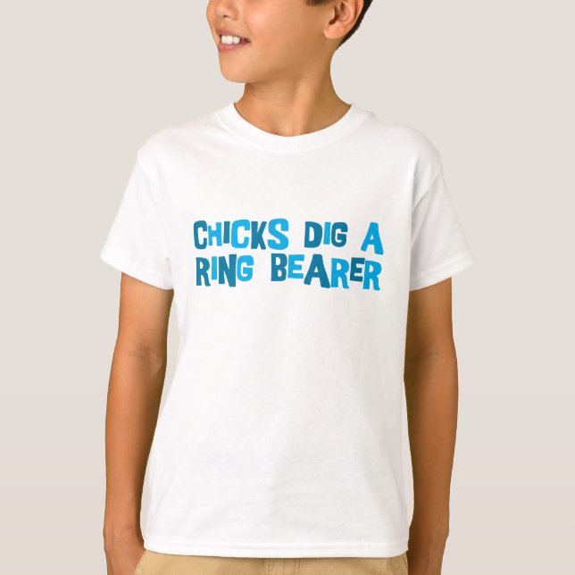 T-shirt Les Poussins Creusent Un Porteur De Bague (Devant)