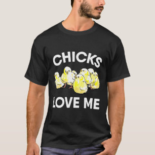 T-shirt Les poussins m'aiment poulet