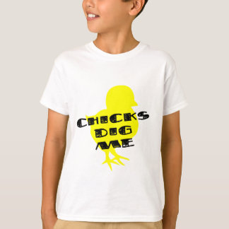 T-shirt Les poussins me creusent pièce en t d'enfants de