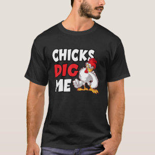 T-shirt Les Poussins Me Creusent Pour Un Agriculteur De Po