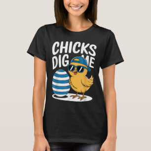 T-shirt Les poussins me creusent Poussins de Pâques Drôle