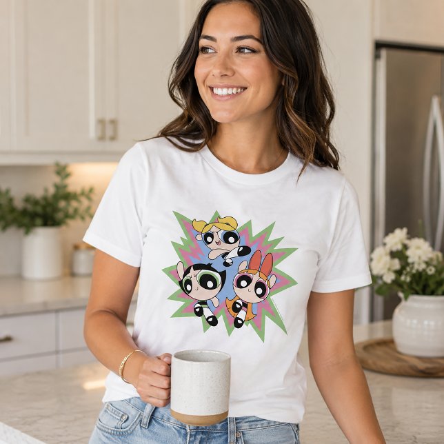 T-shirt Les Powerpuff Girls Powfactor (Simulated person wearing shirt)