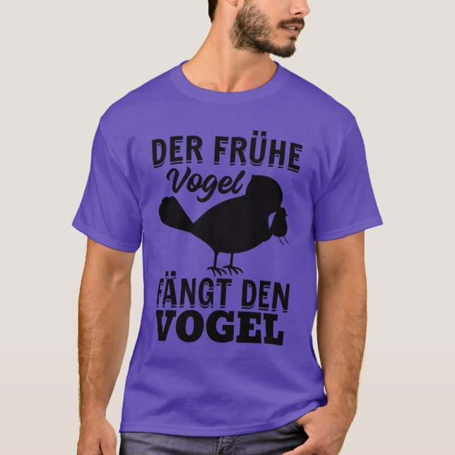 T-shirt Les premières écueils d'oiseaux, l'oiseau amusant  (Devant)