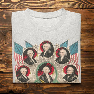 T-shirt Les premiers présidents américains restaurèrent la