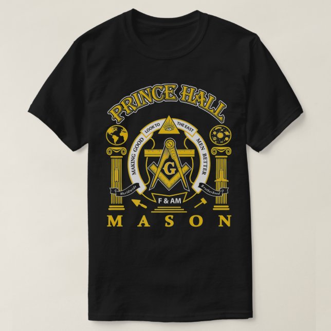 T-shirt Les présidents de Mason Masonic Prince Hall (Design devant)