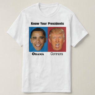 T-shirt Les présidents Obama Trump Covfefe - L'anti-Trump 