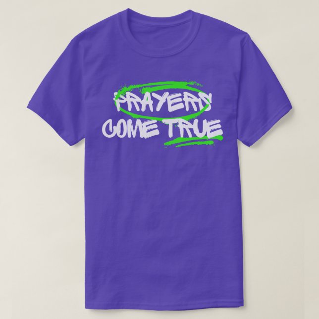 T-shirt Les prières deviennent la vraie prière chrétienne (Design devant)