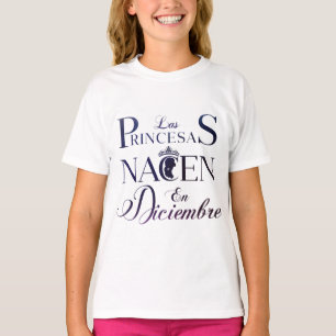 T-shirt Les princesses sont en décembre - version