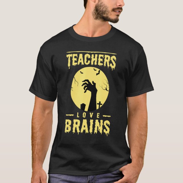 T-shirt Les professeurs aiment les cerveaux Costume d'ense (Devant)
