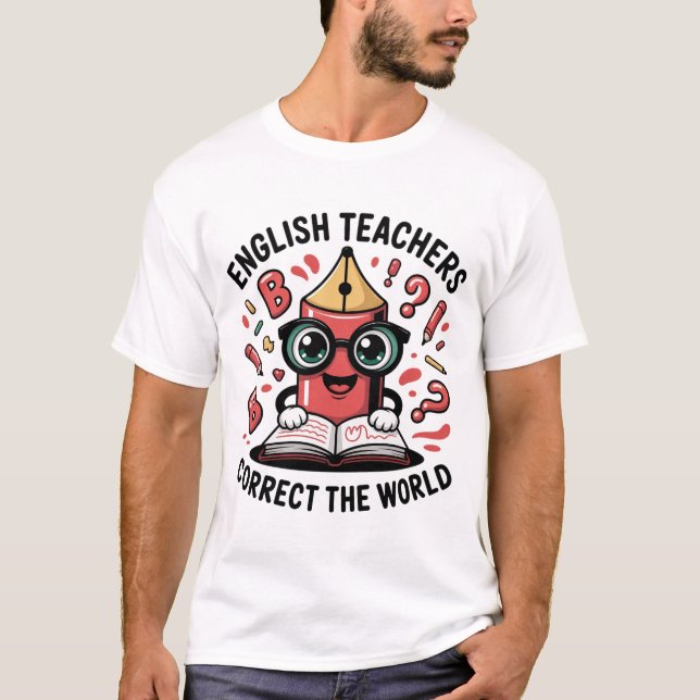 T-shirt Les professeurs d'anglais corrigent le professeur  (Devant)