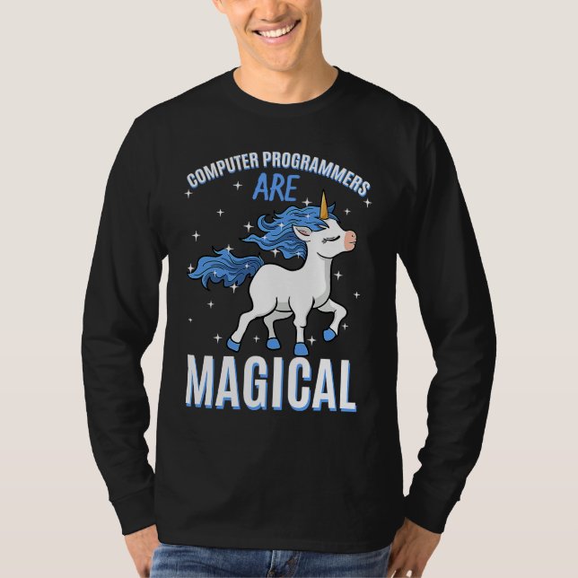 T-shirt Les programmeurs d'ordinateurs sont magiques Unico (Devant)