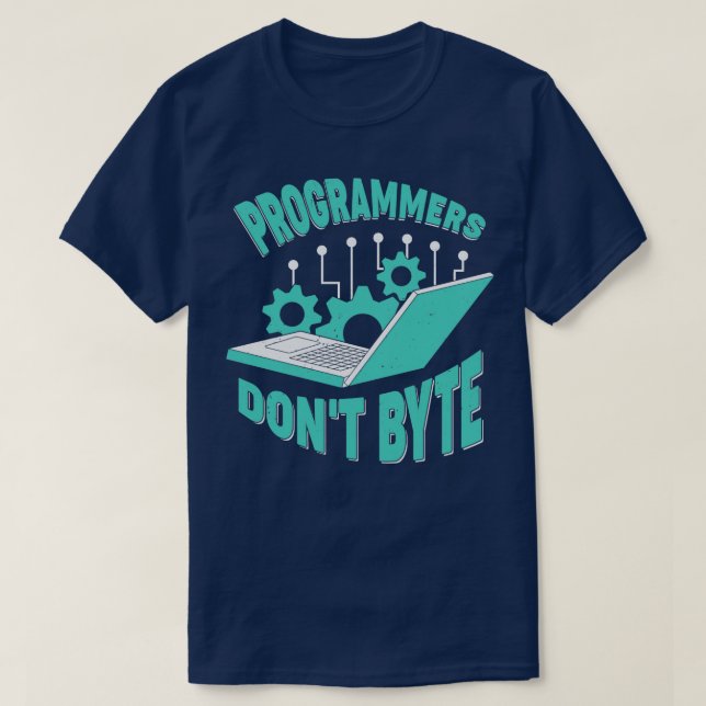 T-shirt Les programmeurs ne Byte Software Engineer Cadeau (Design devant)