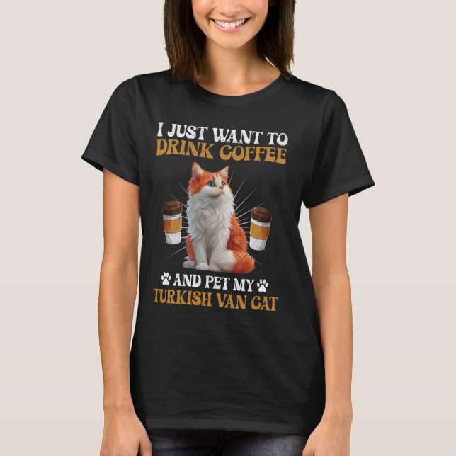 T-shirt Les propriétaires de chats VEULENT SIMPLEMENT BOIR (Devant)