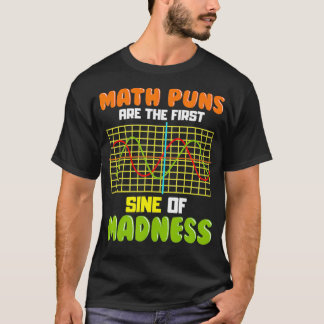 T-shirt Les Puns De Maths Mignons Sont La Première Sine De