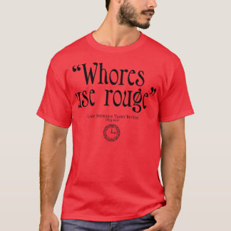 T-shirt Les putes utilisent rouge Fanny Button BBC Ghosts