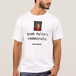 T-shirt Les qualifications de Palin
