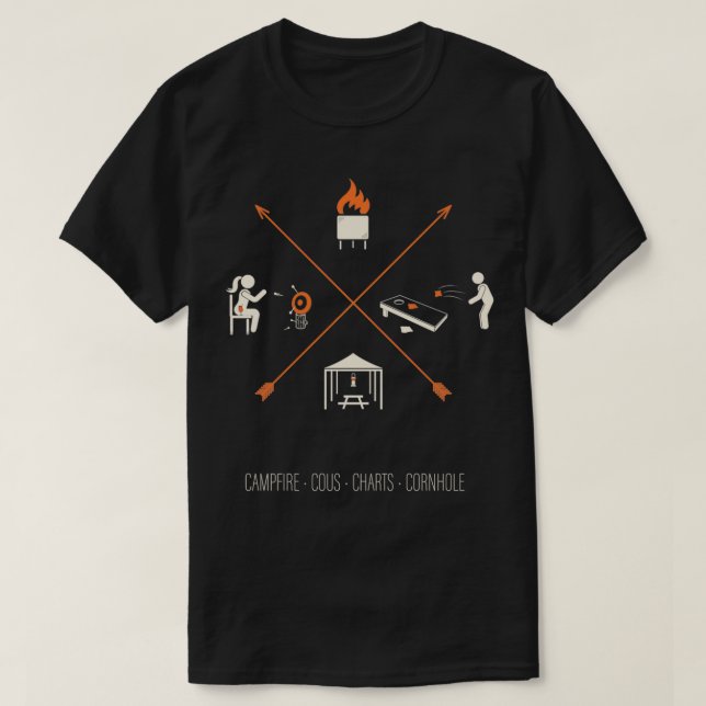 T-shirt Les Quatre C du Camping (Design devant)