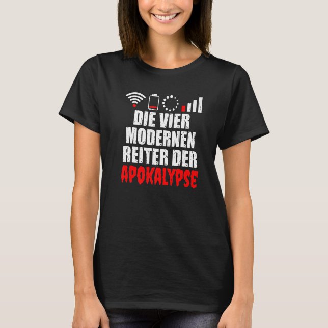 T-shirt Les quatre pilotes modernes de l'apocalypse nerd e (Devant)