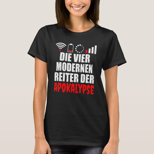T-shirt Les quatre pilotes modernes de l'apocalypse nerd e (Devant)
