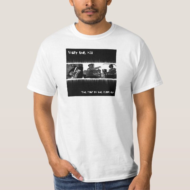 T-SHIRT LES QUATRE SUR LE P.E. DE PLANCHER (Devant)