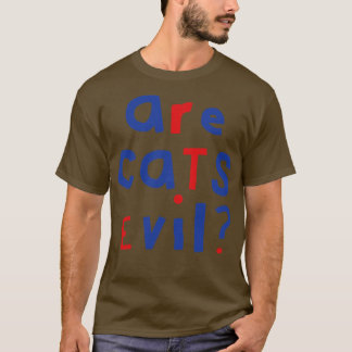 T-shirt Les questions amusantes sont chats mal graphique