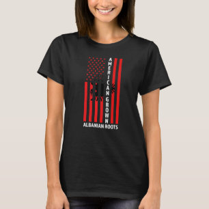 T-shirt Les racines albanaises grandissantes des Américain