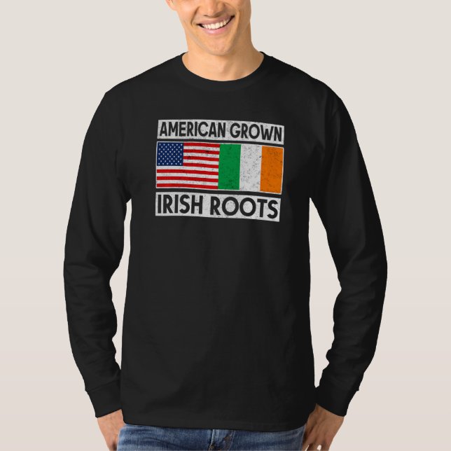 T-shirt Les racines irlandaises de l'Amérique Jour de la S (Devant)
