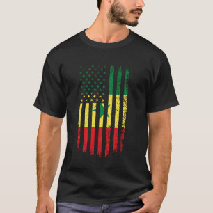 T-shirt Les racines sénégalaises de la République Drapeau 