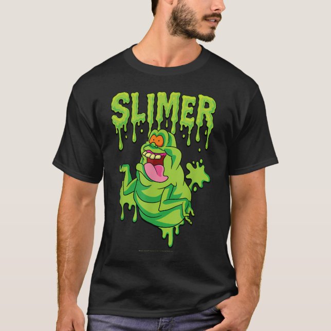 T-shirt Les Real Ghostbusters Ecto Green Slimer Rétro (Devant)
