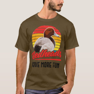 T-shirt Les Redheads ont plus amusant Retro Style Duck Cad